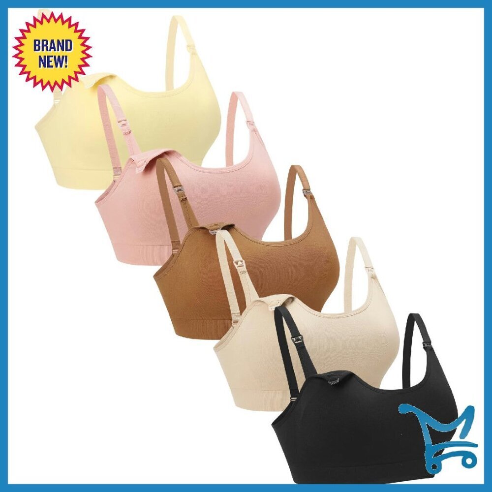 Seamless Nursing Bra Full Coverage Padded Cups Maternity Support